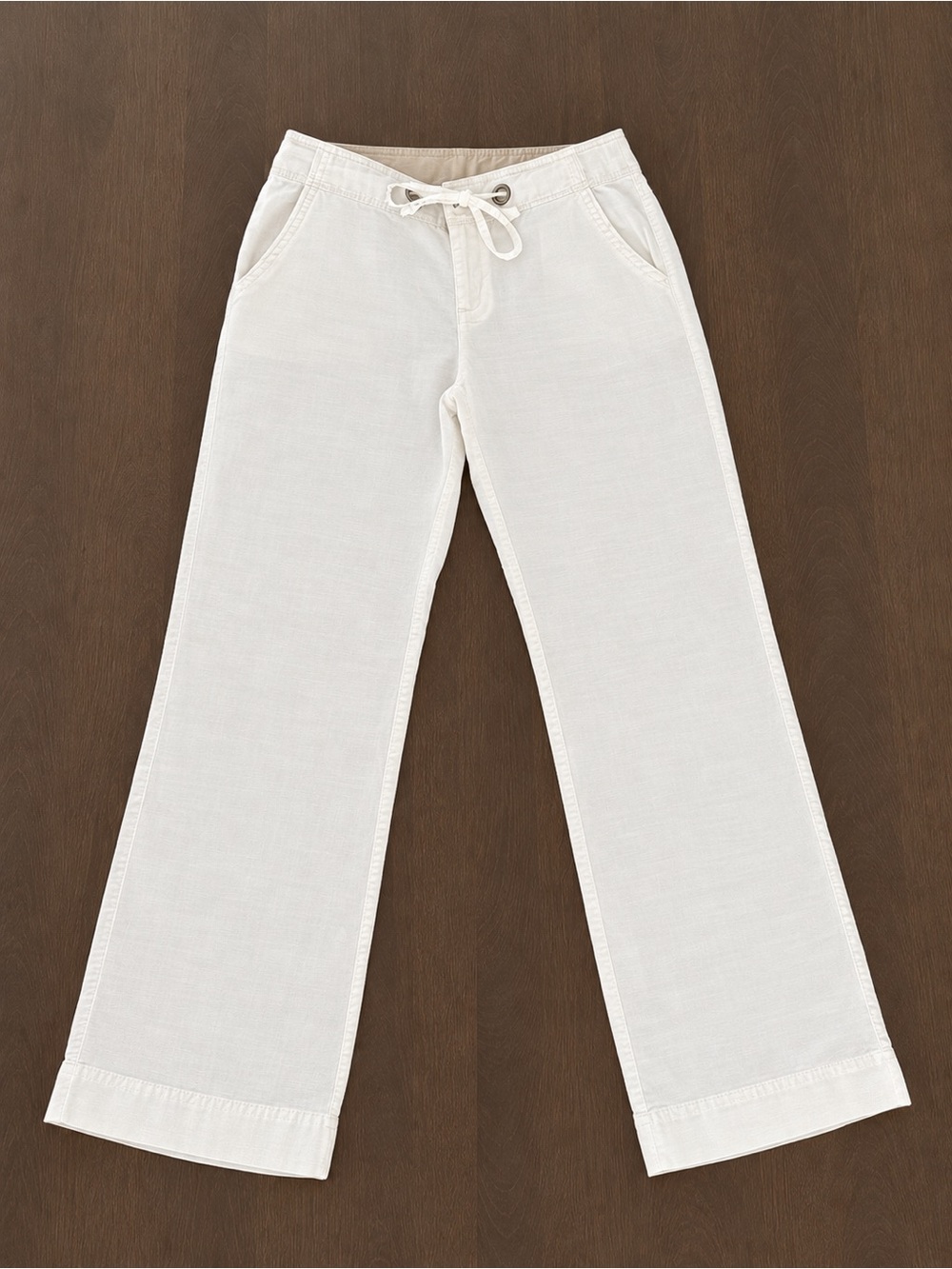 Columbia White Linen Wide Leg Drawstring Pants – Size 2